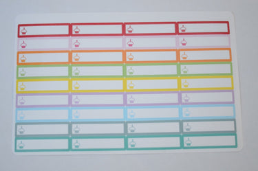 Birthday Multicolor Monthly Cupcake Label Stickers